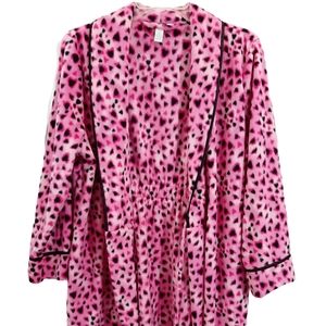 Charter Club Intimates Pink Black‎ Belt Pocket Robe